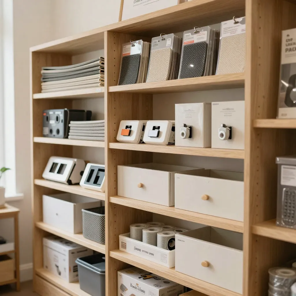 Home interior showing safety accessories in use