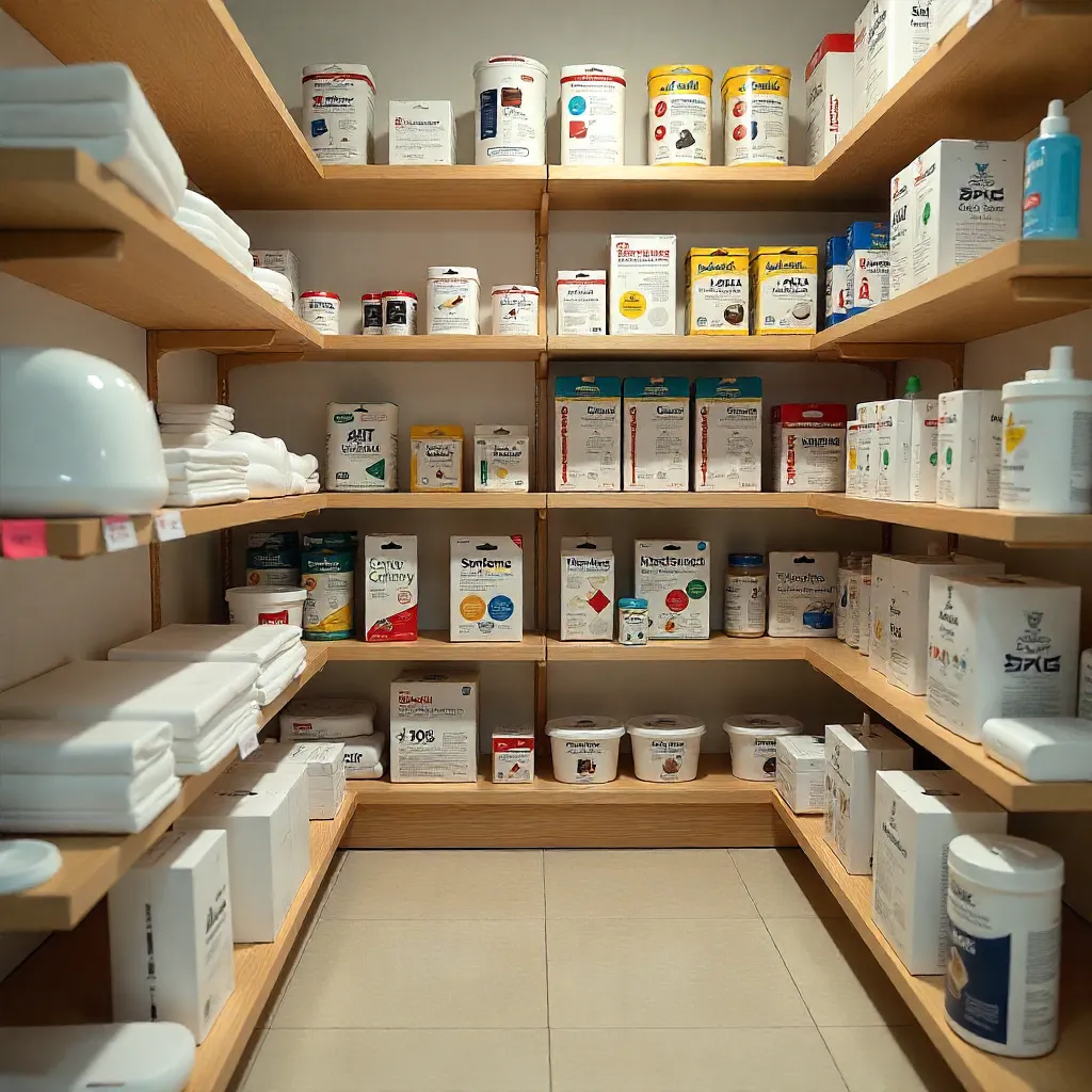 Living room with corner protectors and furniture stabilizers